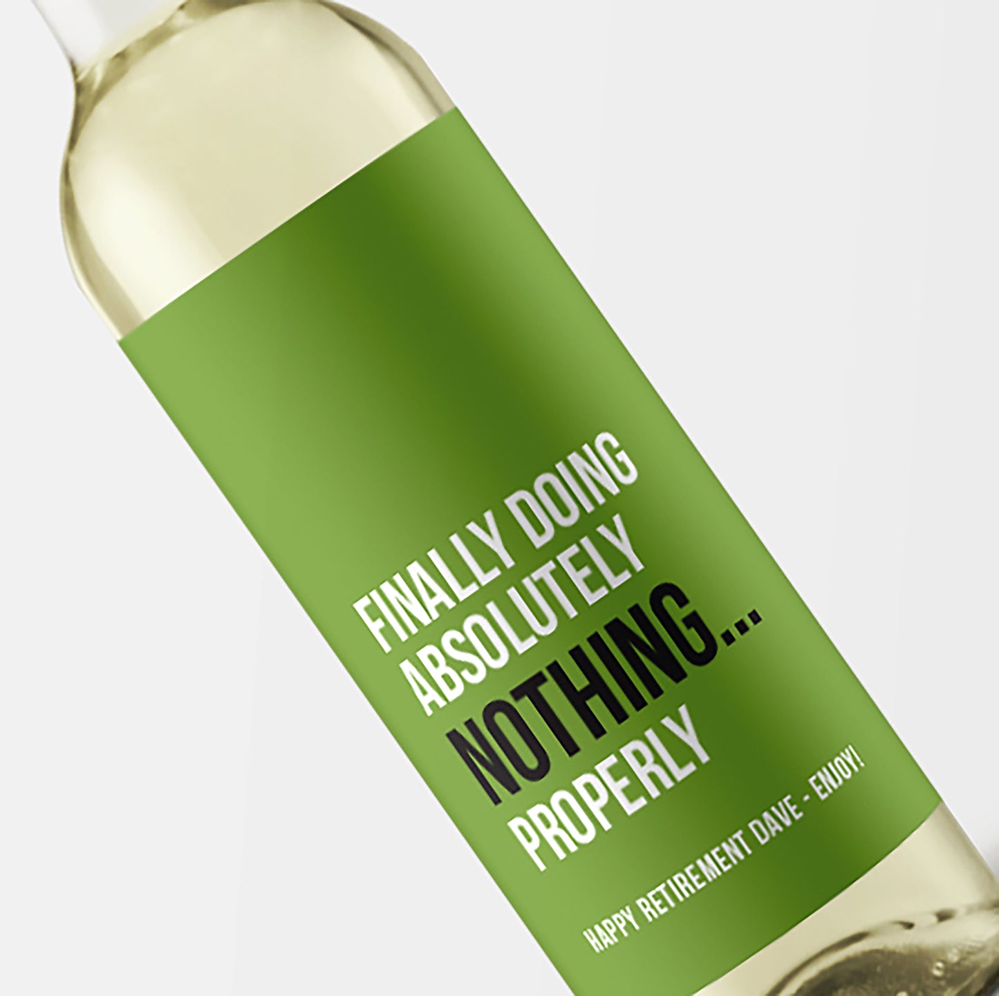 Funny Retirement Wine Label