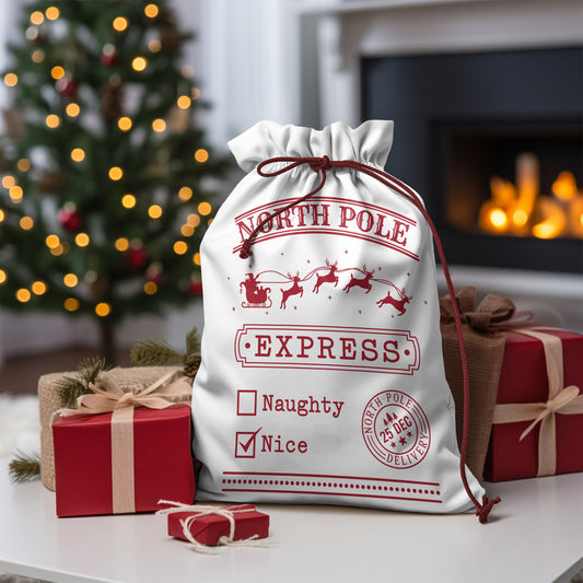Small Linen Santa Sack