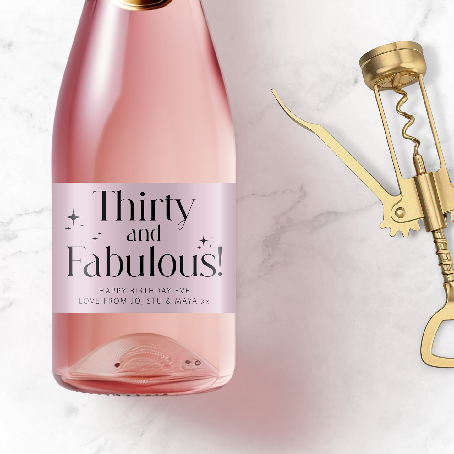 Personalised 30th Birthday Wine Label
