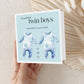 Personalised Twins Baby Boy Card: New Arrival Announcement, Welcome to the World