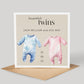 Personalised New Baby Card: Twins, Boy, Girl, Welcome to the World