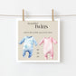 Personalised New Baby Card: Twins, Boy, Girl, Welcome to the World