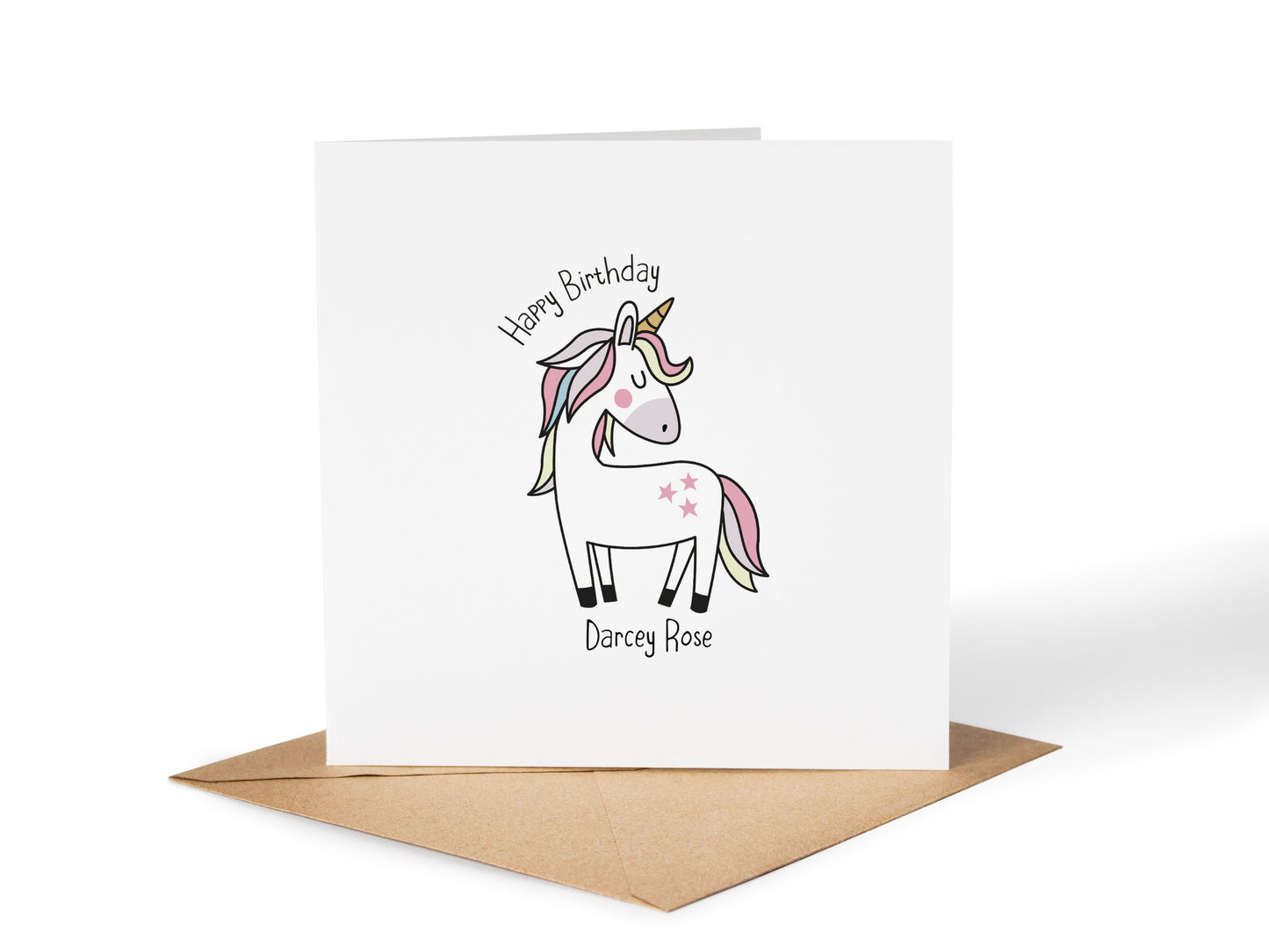 Personalised Unicorn Birthday Card