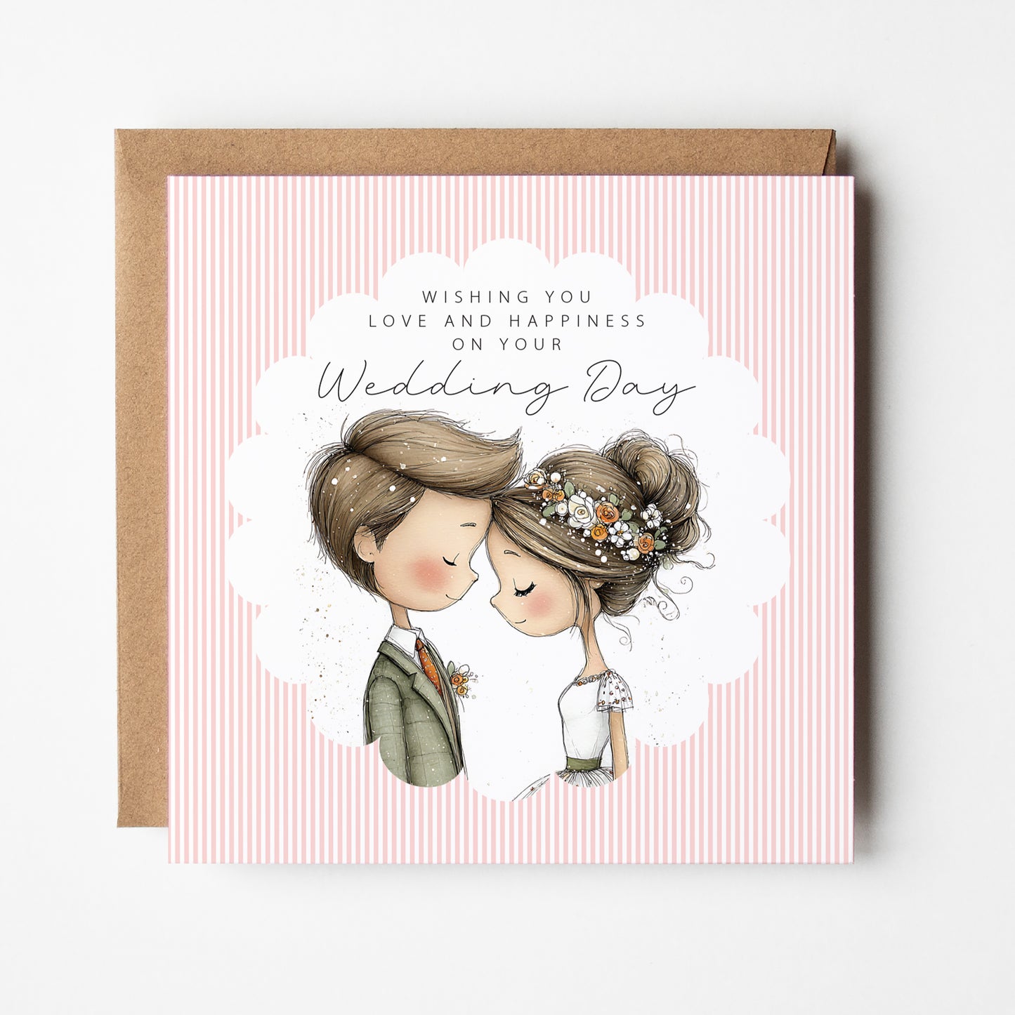 Quirky Bride and Groom Wedding Card