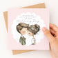 Quirky Bride and Groom Wedding Card