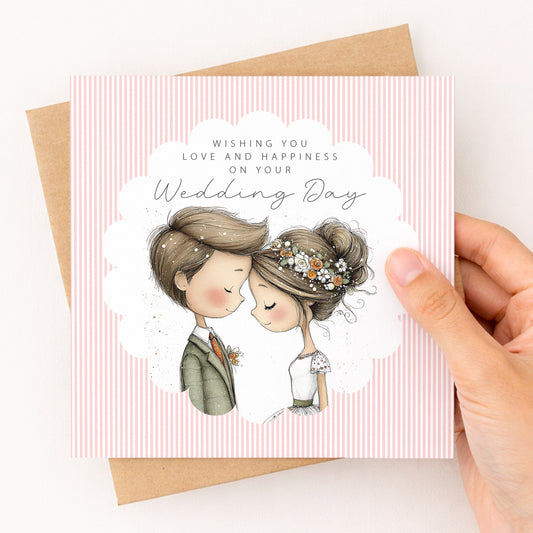 Quirky Bride and Groom Wedding Card