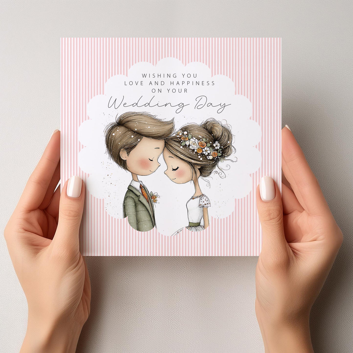 Quirky Bride and Groom Wedding Card
