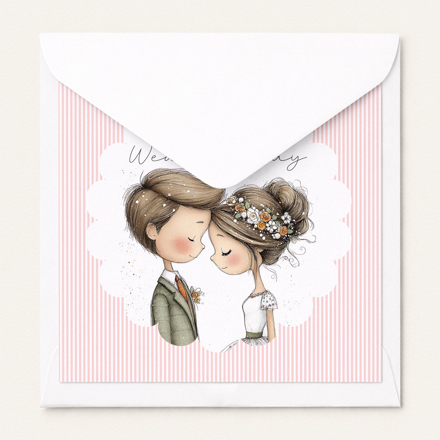 Quirky Bride and Groom Wedding Card