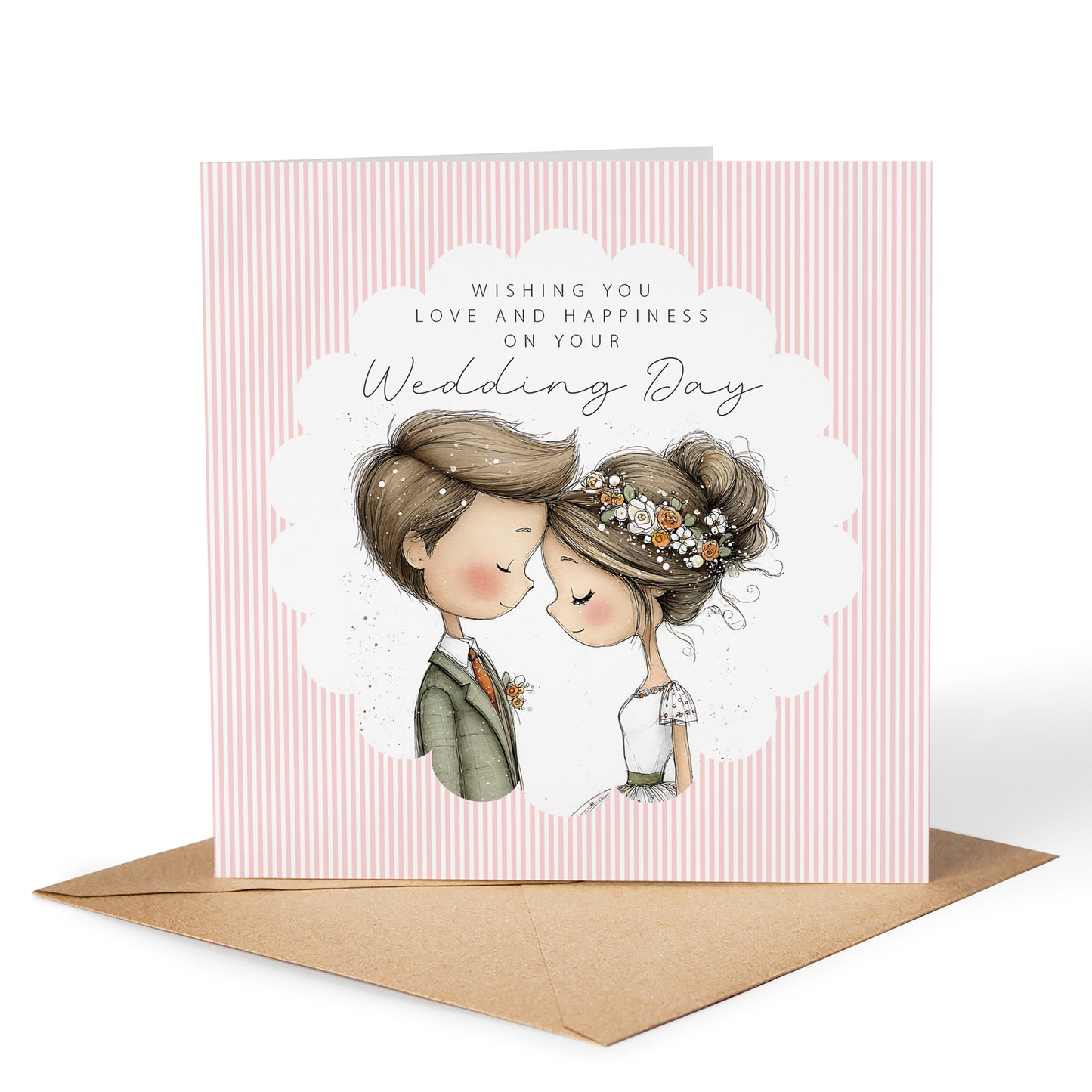 Quirky Bride and Groom Wedding Card
