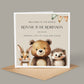 Personalised Woodland Animals New Baby Card